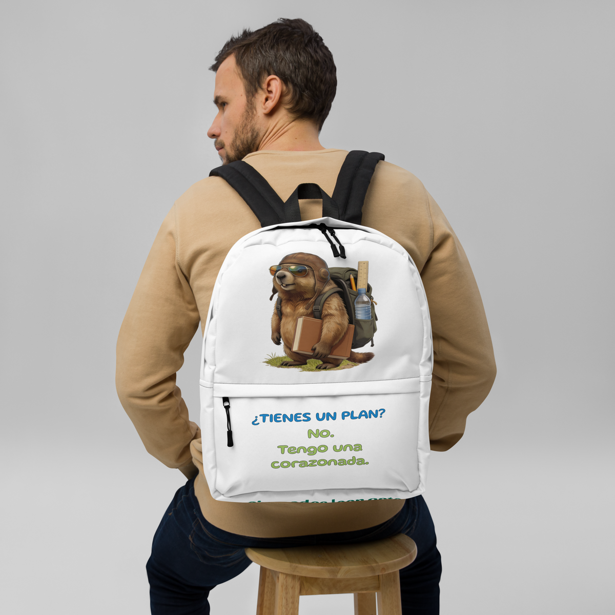 Gustl – Mochila infantil Aventura ABC – Blanca
