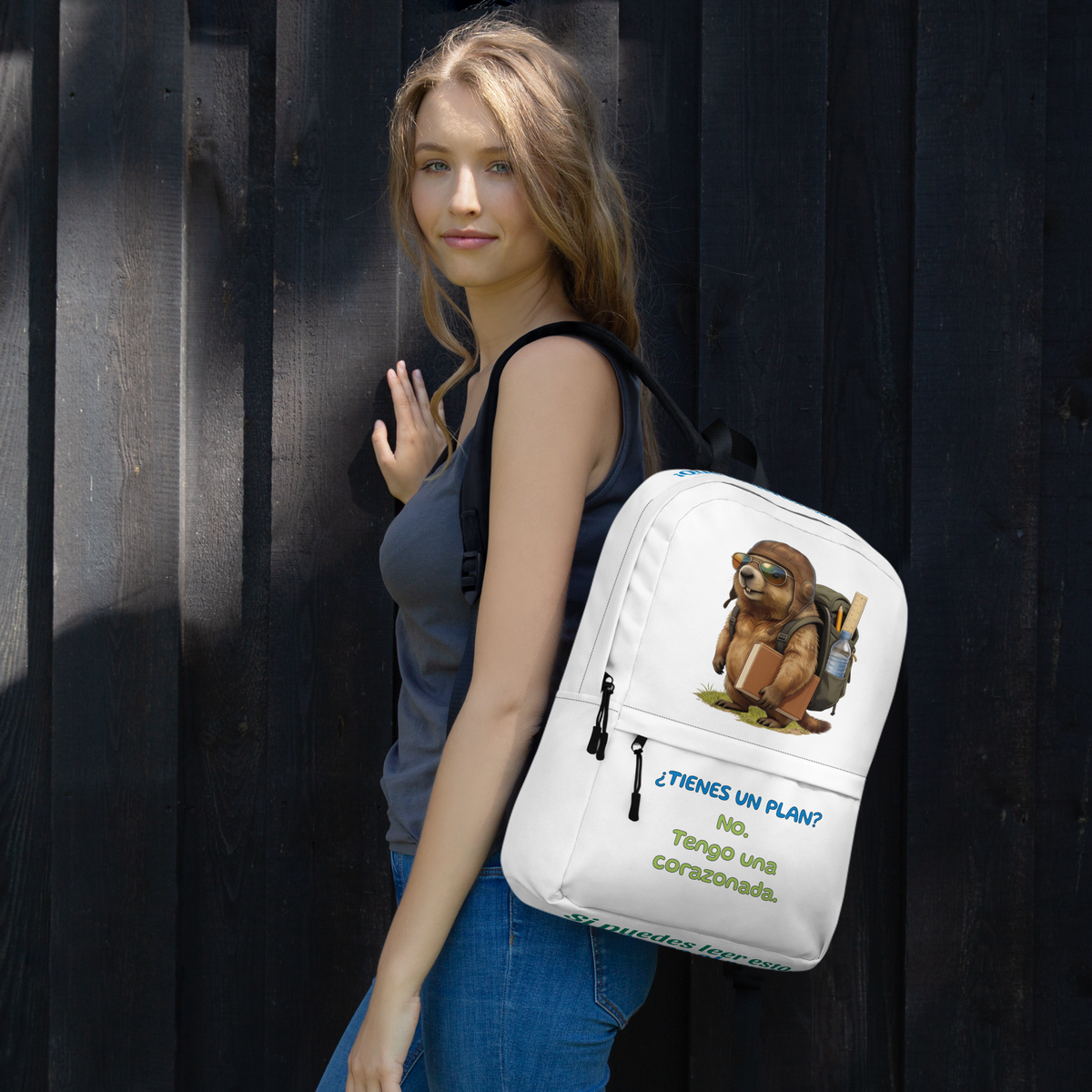 Gustl – Mochila infantil Aventura ABC – Blanca